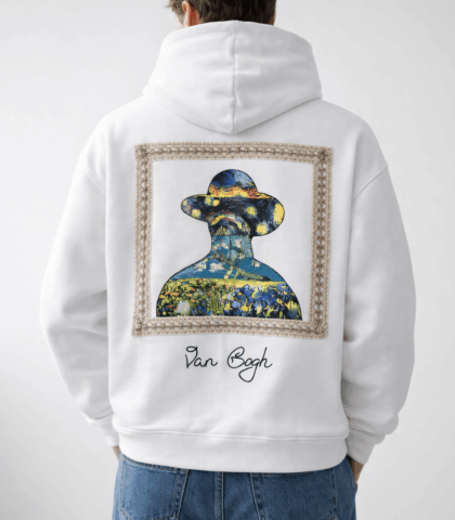 Hanorac cu aplicații Van Gogh